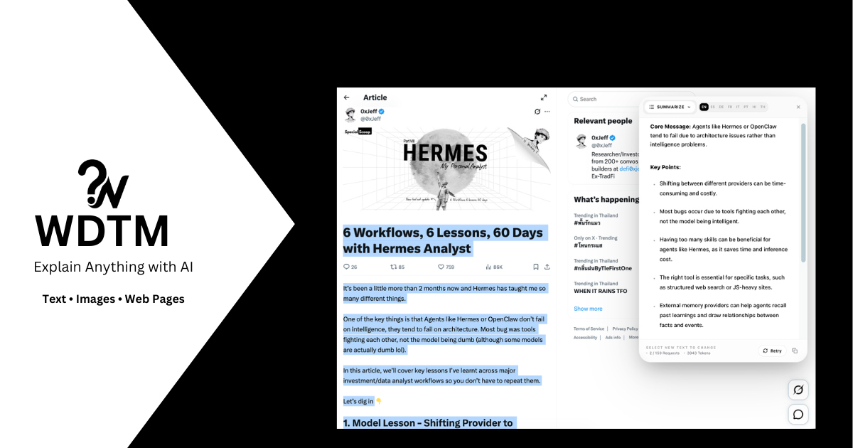 WDTM: Explain Texts and Images